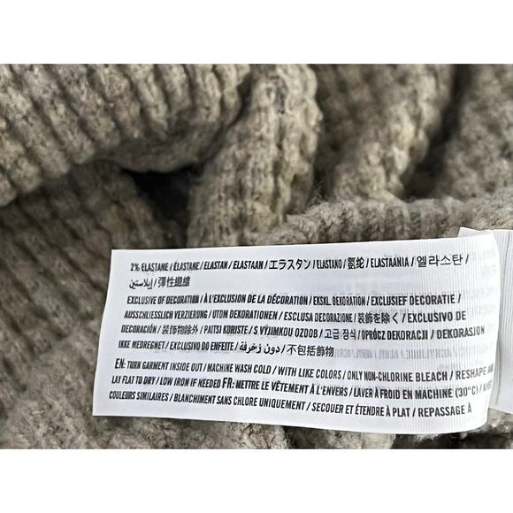 Abercrombie & Fitch Taupe Hooded Kangaroo Pocket Knit Sweater Reg Size - Picture 7 of 8